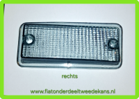 Glas knipperlicht rechts voor smoke wit 126