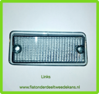 Glas knipperlicht links voor smoke wit 126