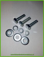 Bouten compleet set steun draagarm achter op chassis Fiat 500-126
