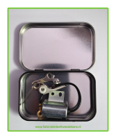 Metalen doosje met contact punten en condensator voor op reis Fiat 500-126