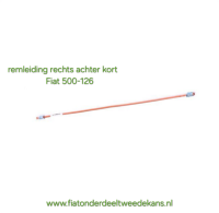 Remleiding rechts achter kort Fiat 500-126