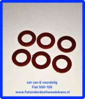 Fibber ringen set van 6 stuks Fiat 500-126