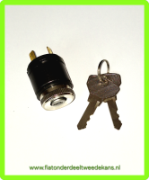 Contactslot met chroom ring 2 standen Fiat 500
